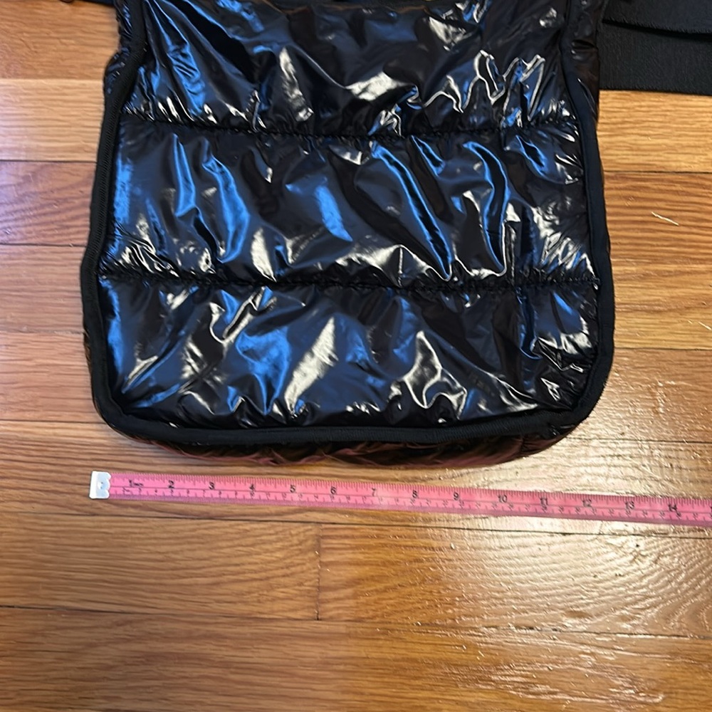 Ah-Dorned Black Puffer Nylon Crossbody Bag - Picture 10 of 12